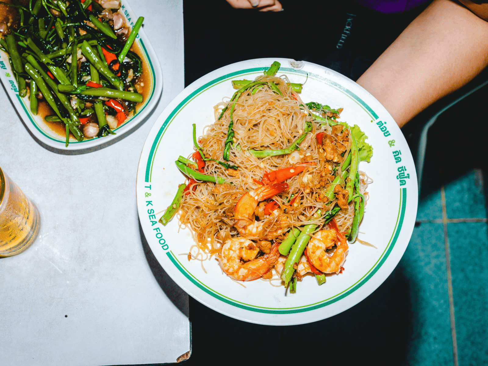 Pad Woon Sen Goong Nam Prik Pao